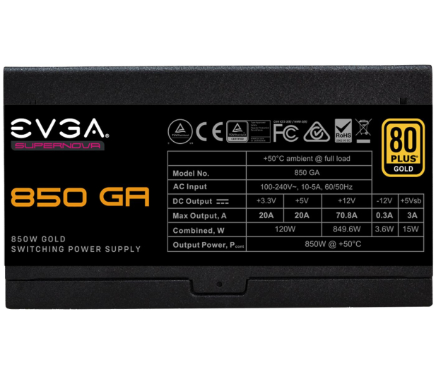 EVGA SuperNOVA GA 850W 80 Plus Gold - 703299 - zdjęcie 4